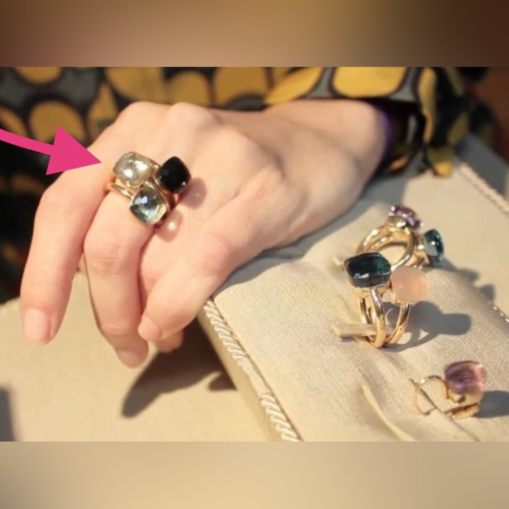 Pomellato Gold Ring with Clear Gemstone - Picture 4 of 8